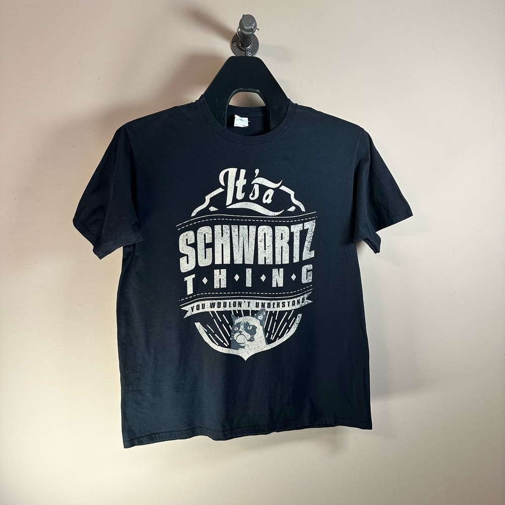 It's a‎ Schwartz Thing T-Shirt XL Black Graphic Tee Funny Surname Name